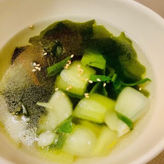 簡単♪青梗菜の中華スープ